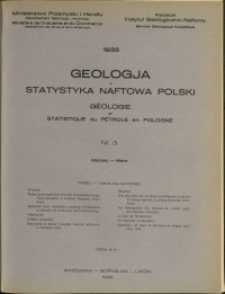 Geologja i Statystyka Naftowa Polski : 1933 : nr 3