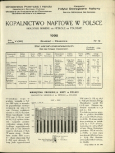 Kopalnictwo Naftowe w Polsce : 1938 : nr 12