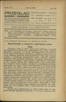 Przegląd Gazowniczy i Wodociągowy : 1926 : nr 6