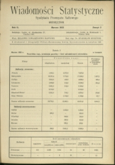 Wiadomości Statystyczne Syndykatu Przemysłu Naftowego :1932-1933 : nr 3