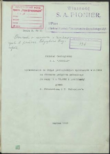 Spis publikacyj Oddziału Geologicznego S.A. "Pionier" Ser. B