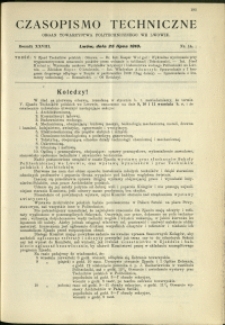 Czasopismo Techniczne : 1910 : nr 14