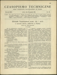 Czasopismo Techniczne : 1913 : nr 36